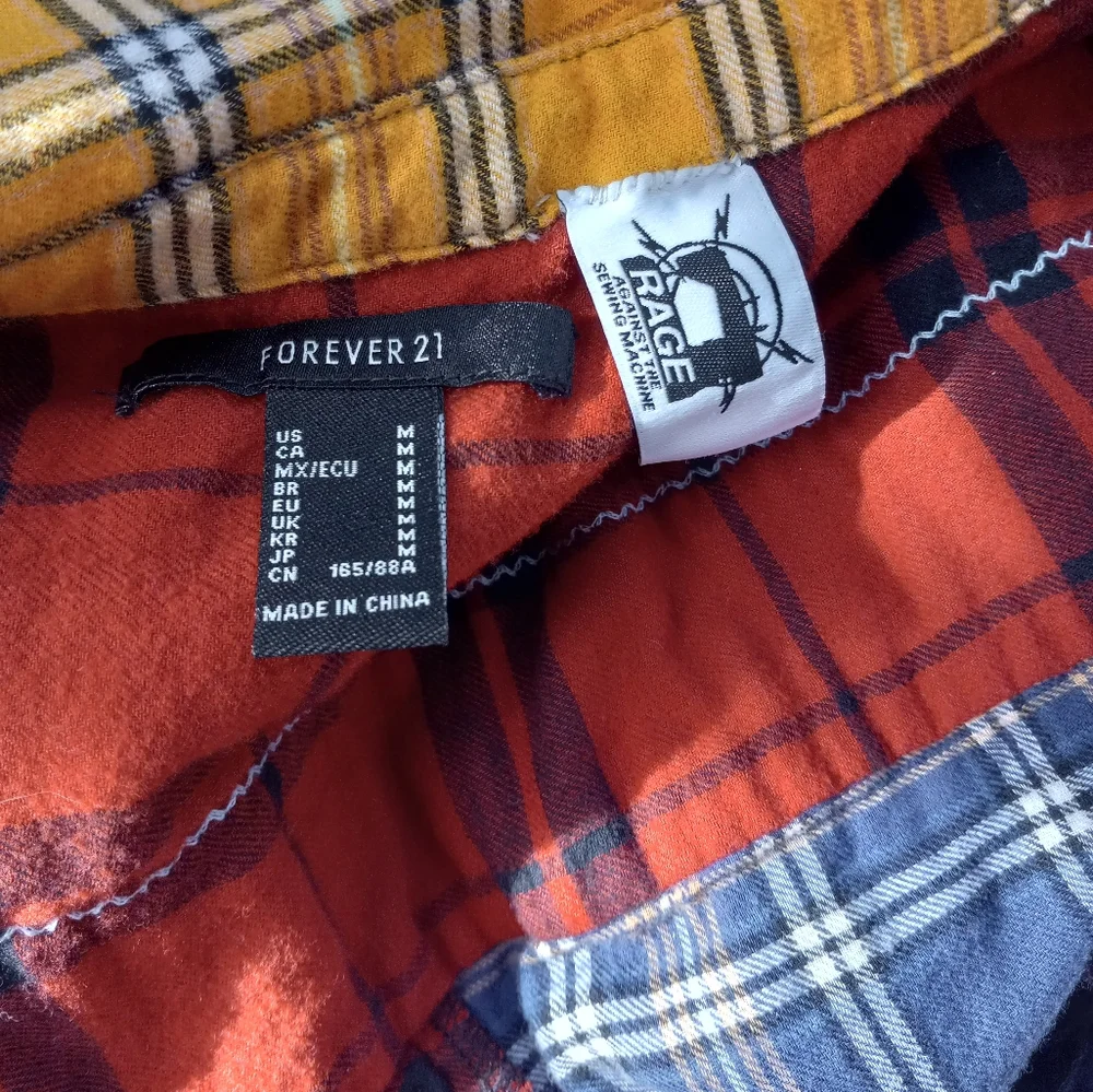 Customized Horror flannel- haunted house skull colorful OOAK RAGE wear! - Picture 4 of 4